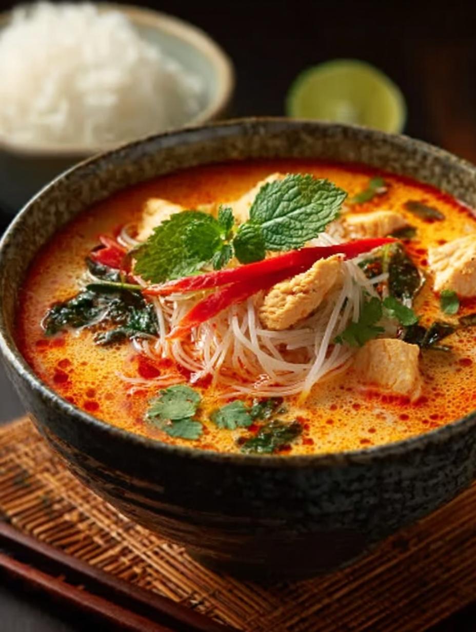 Creamy Thai Red Curry Noodle Soup Delight in 5 Easy Steps - Creamy Thai Red Curry - main visual representation