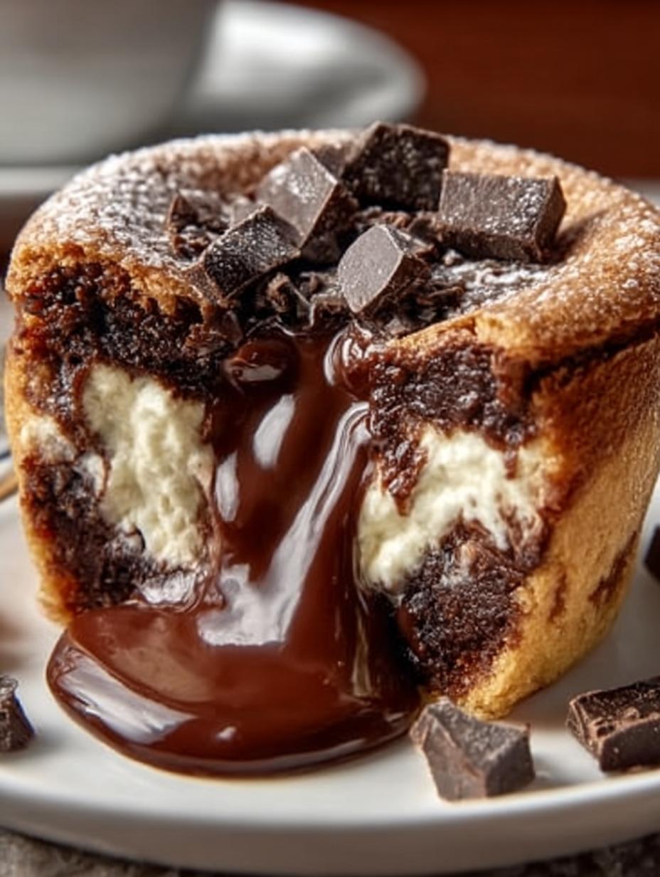 Decadent Gooey Chocolate Cream Cheese Bread Pudding