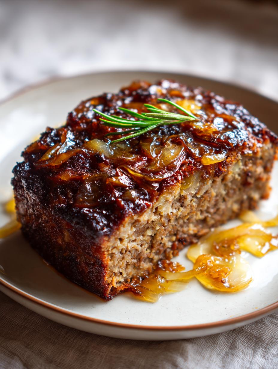 Delicious French Onion Meatloaf Recipe for Comforting Nights - French Onion Meatloaf - main visual representation