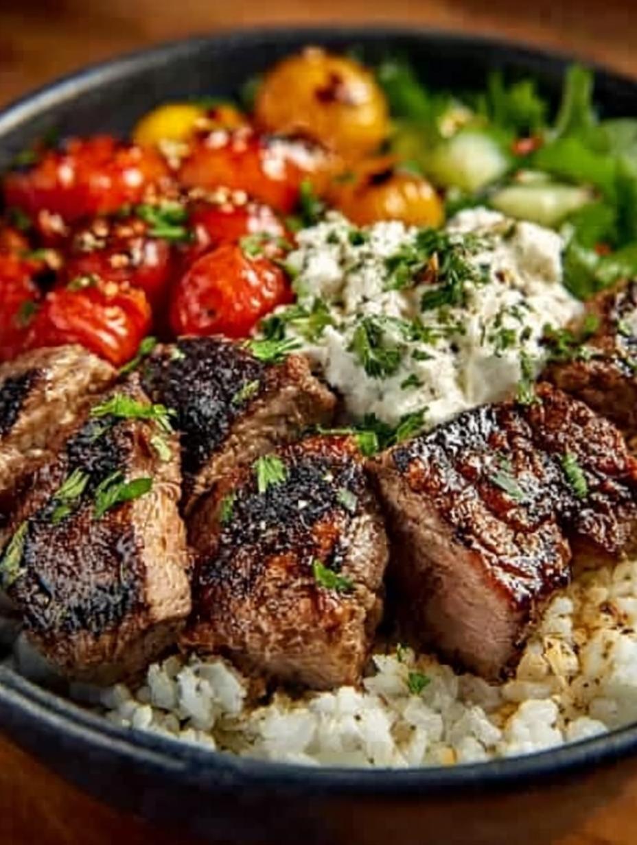 Mediterranean Steak Bowls Incredible